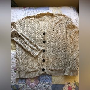 Vintage Italian oversized cream knit sweater